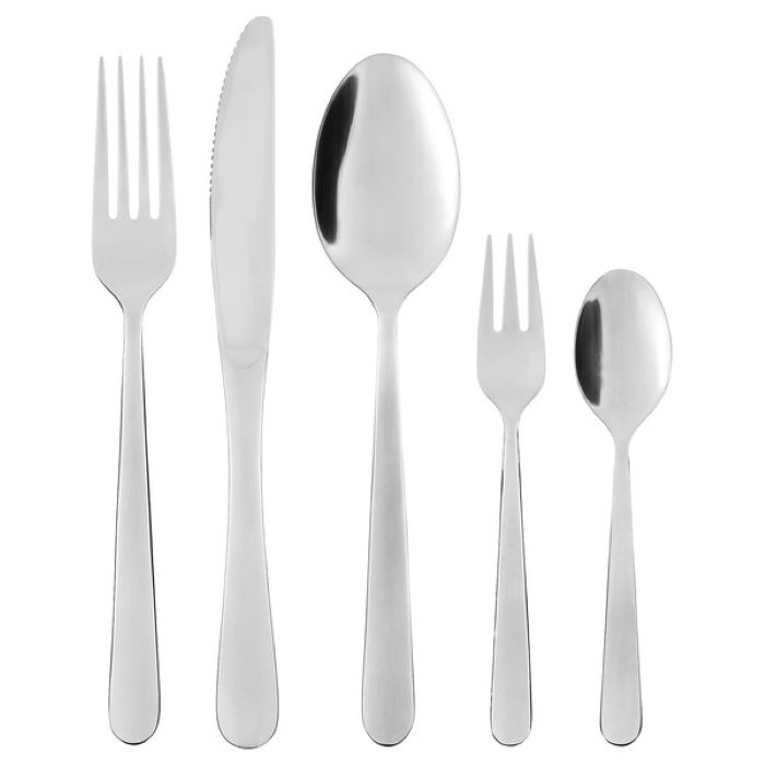 30-piece cutlery set, stainless steel