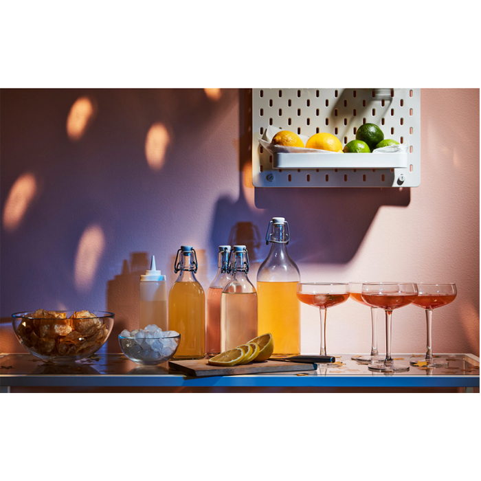 Bottle with Stopper Clear Glass 0.5 L