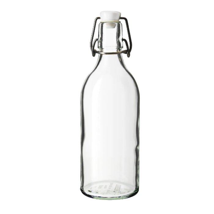 Bottle with Stopper Clear Glass 0.5 L