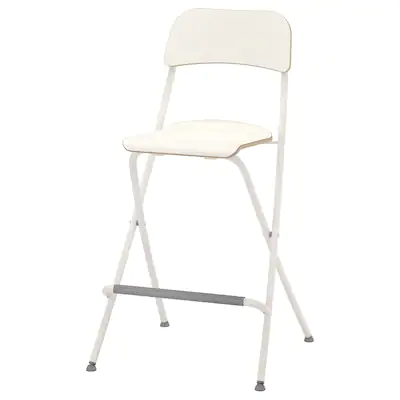 Bar Stool with Backrest , Foldable , 63 cm