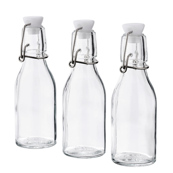 Bottle with Stopper Clear Glass 15 cl, 3 pack Glass